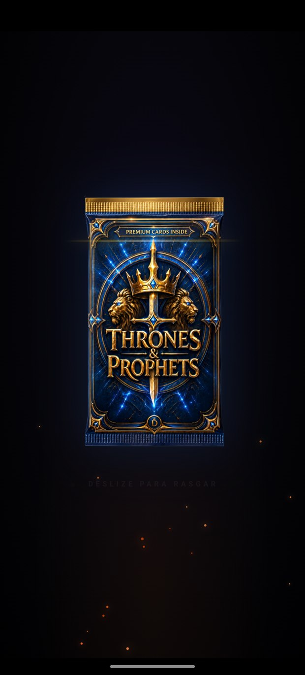 Abertura de booster pack com a arte Thrones and Prophets